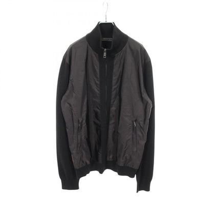 Prada Jacket Knit Contrast Wool Nylon