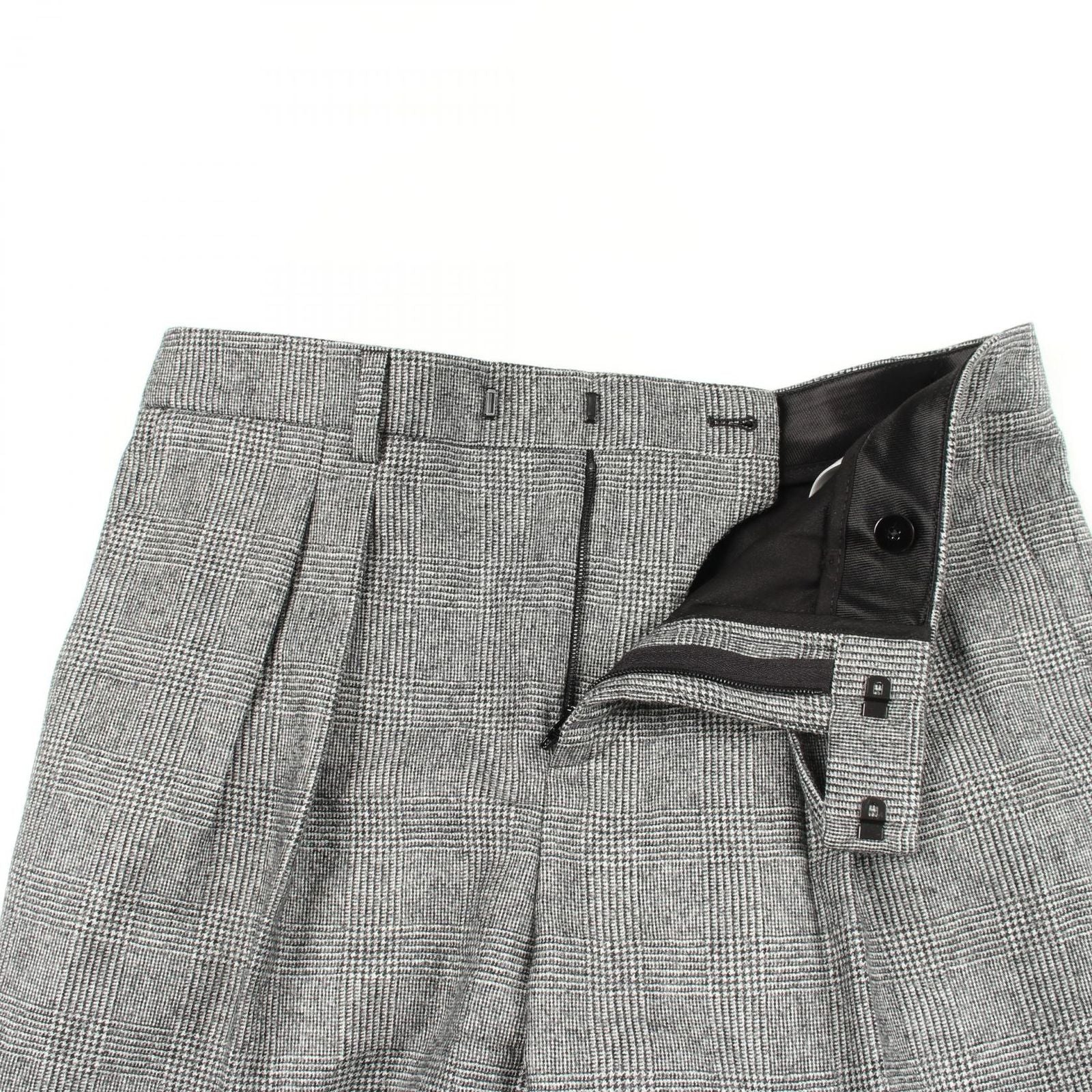 Celine Pants Glen Check Gray Wool — view 5
