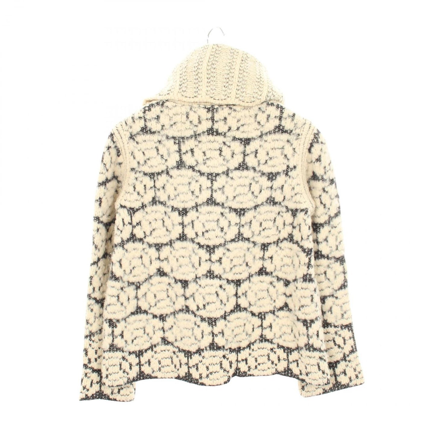 Chanel Knit Camellia All Over Pattern Turtleneck Wool Sweater — view 2