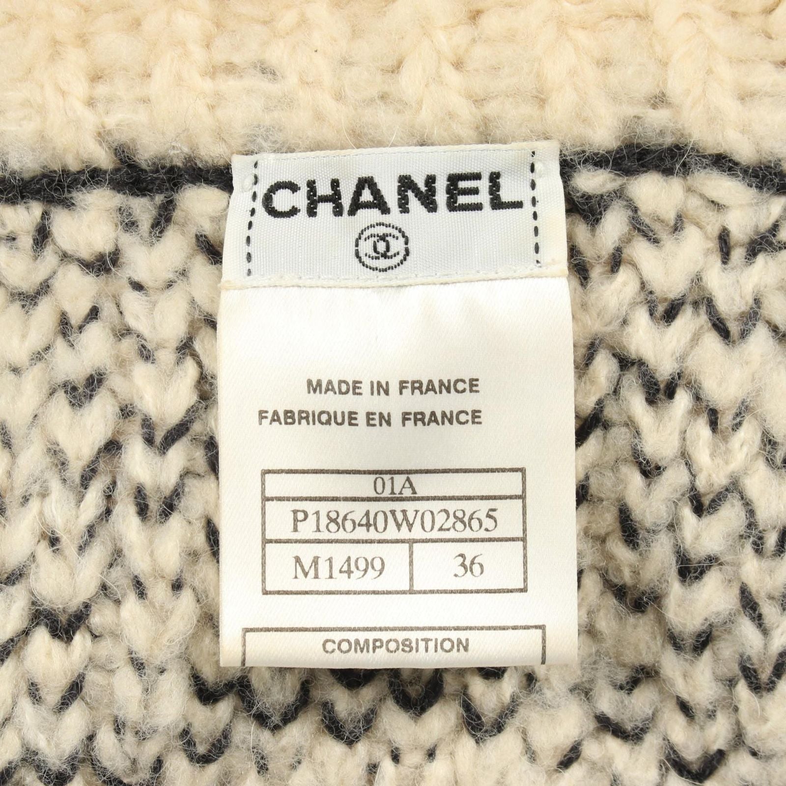 Chanel Knit Camellia All Over Pattern Turtleneck Wool Sweater — view 3
