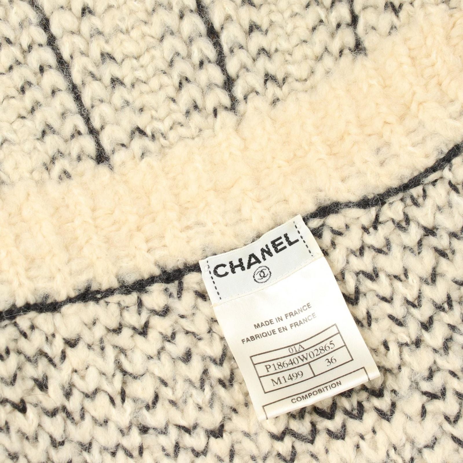Chanel Knit Camellia All Over Pattern Turtleneck Wool Sweater — view 5