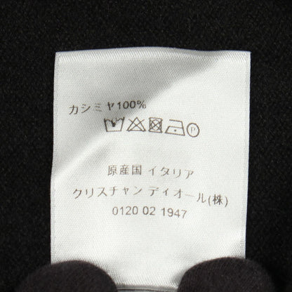Dior Knit Kenny Scharf CD Logo Embroidery Black Cashmere Sweater — view 4