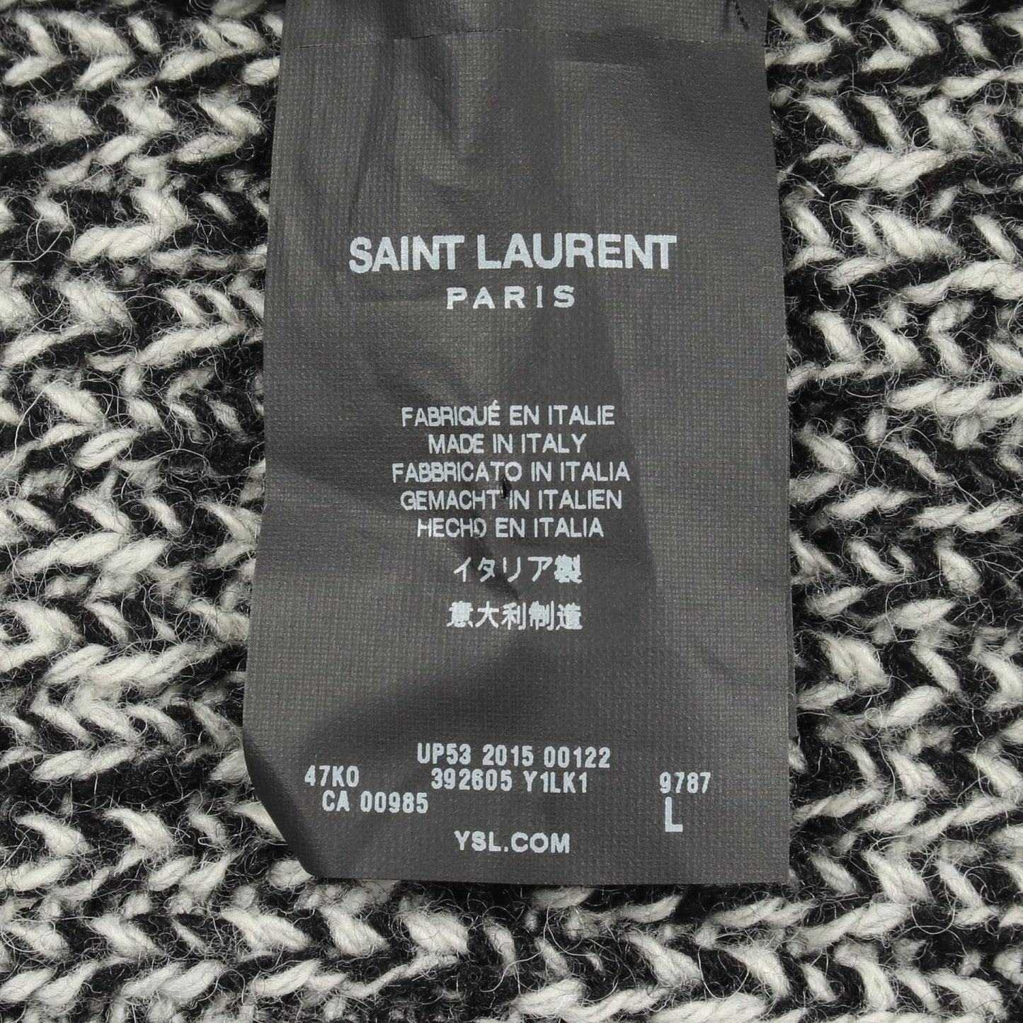 Saint Laurent Paris Knit Rib Wool Sweater — view 5