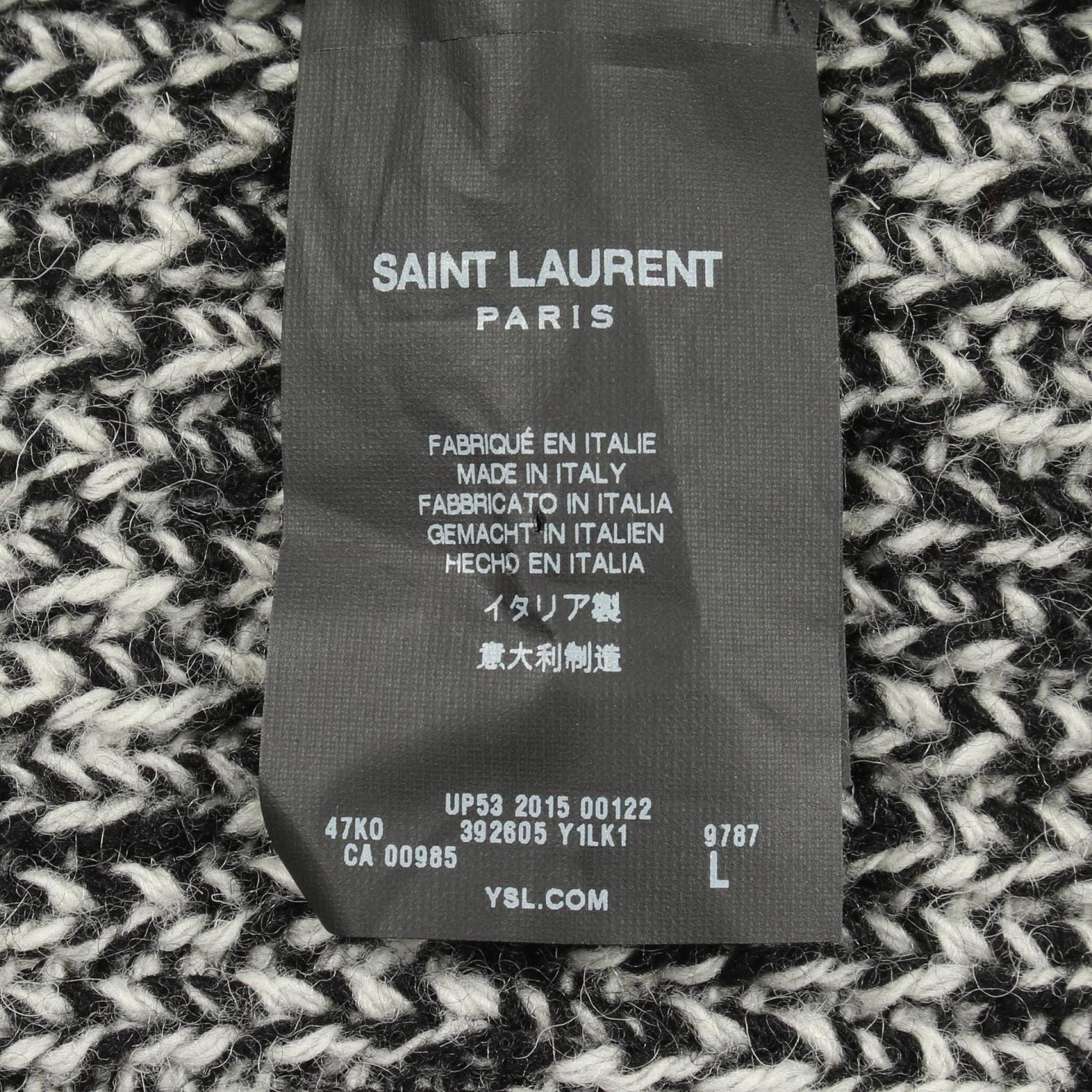 Saint Laurent Paris Knit Rib Wool Sweater — view 5