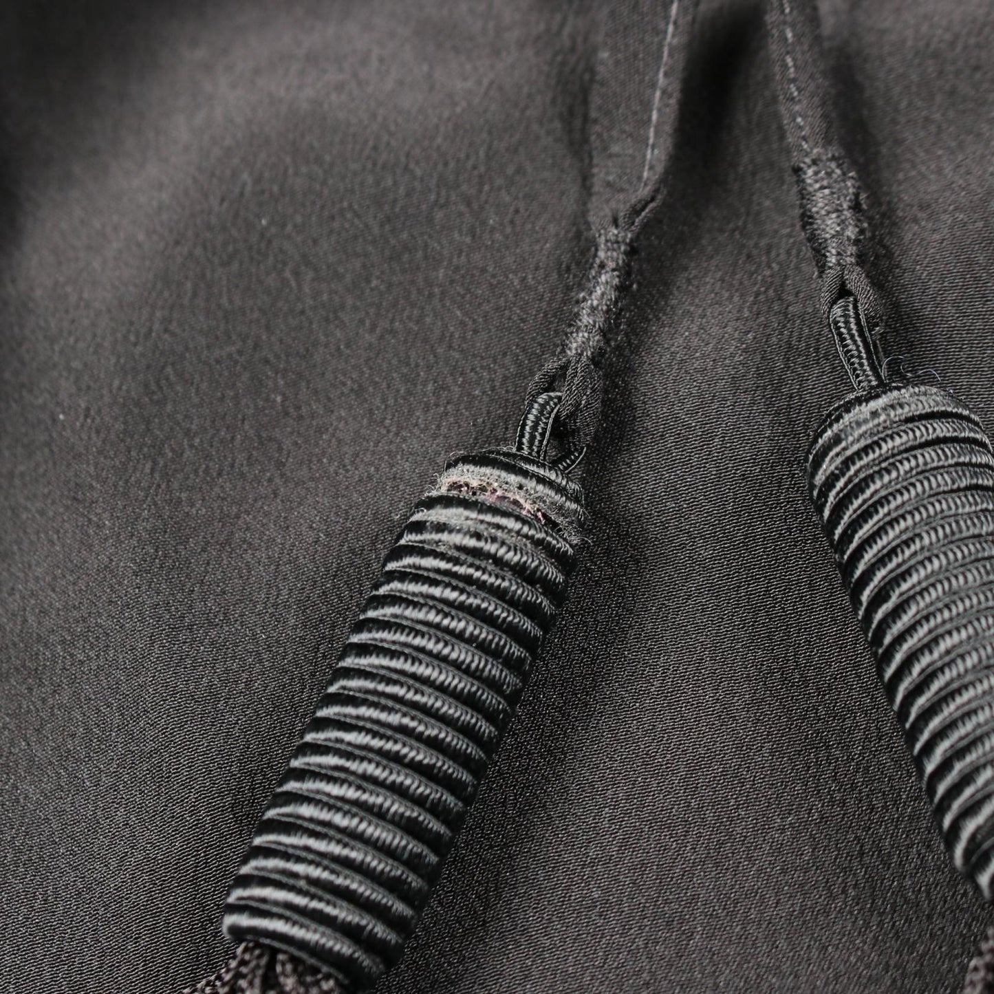 Saint Laurent Paris Blouse Tassel Neck Black Silk — view 8