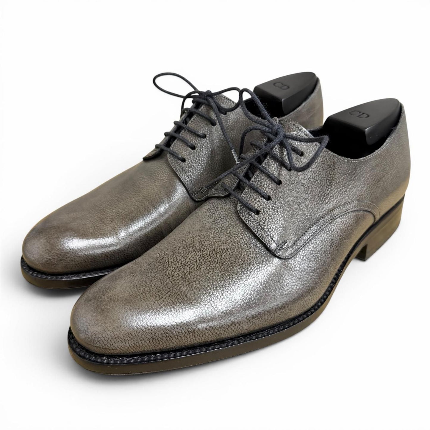 Dior Homme Lace Up Leather Shoes Business Gray