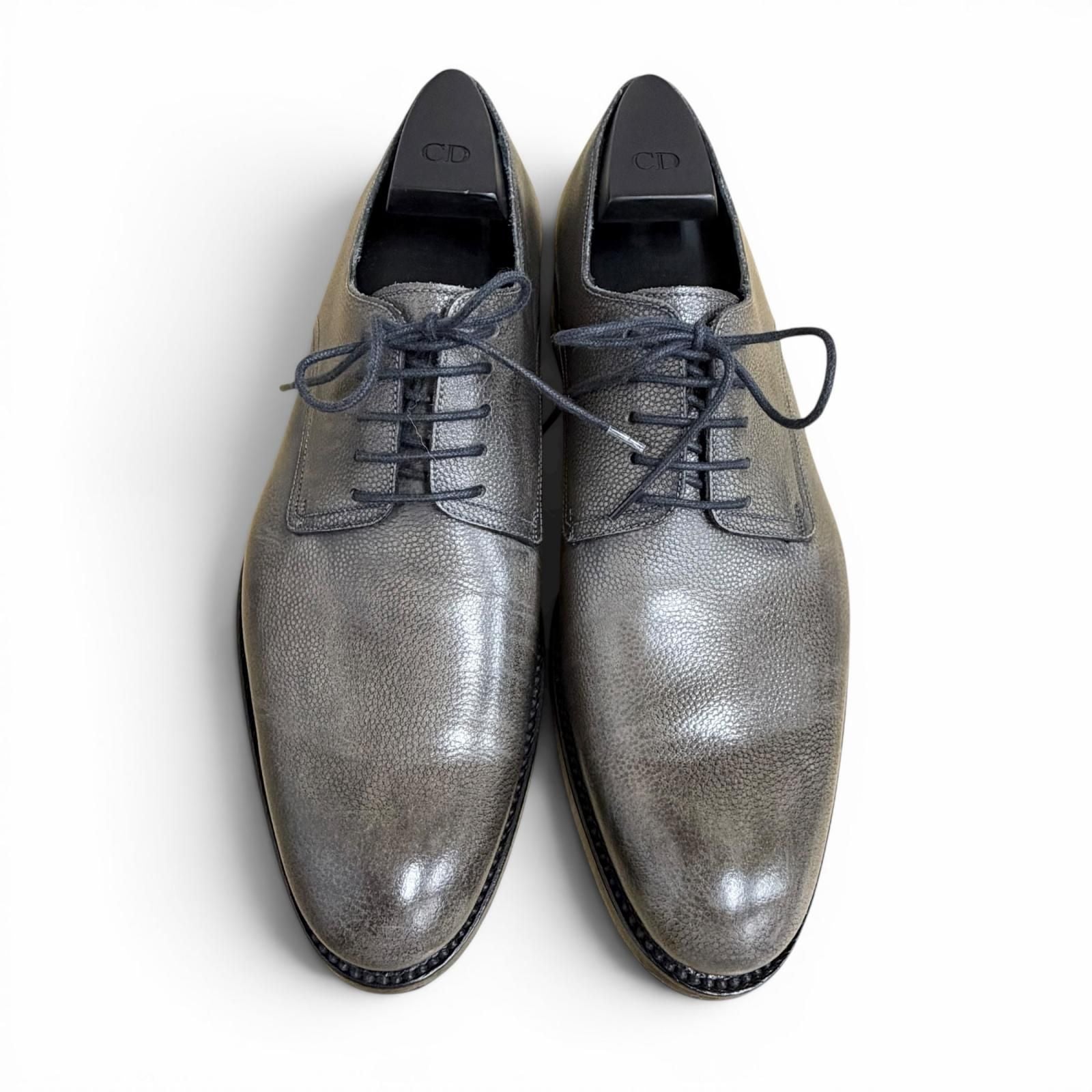 Dior Homme Lace Up Leather Shoes Business Gray — view 6