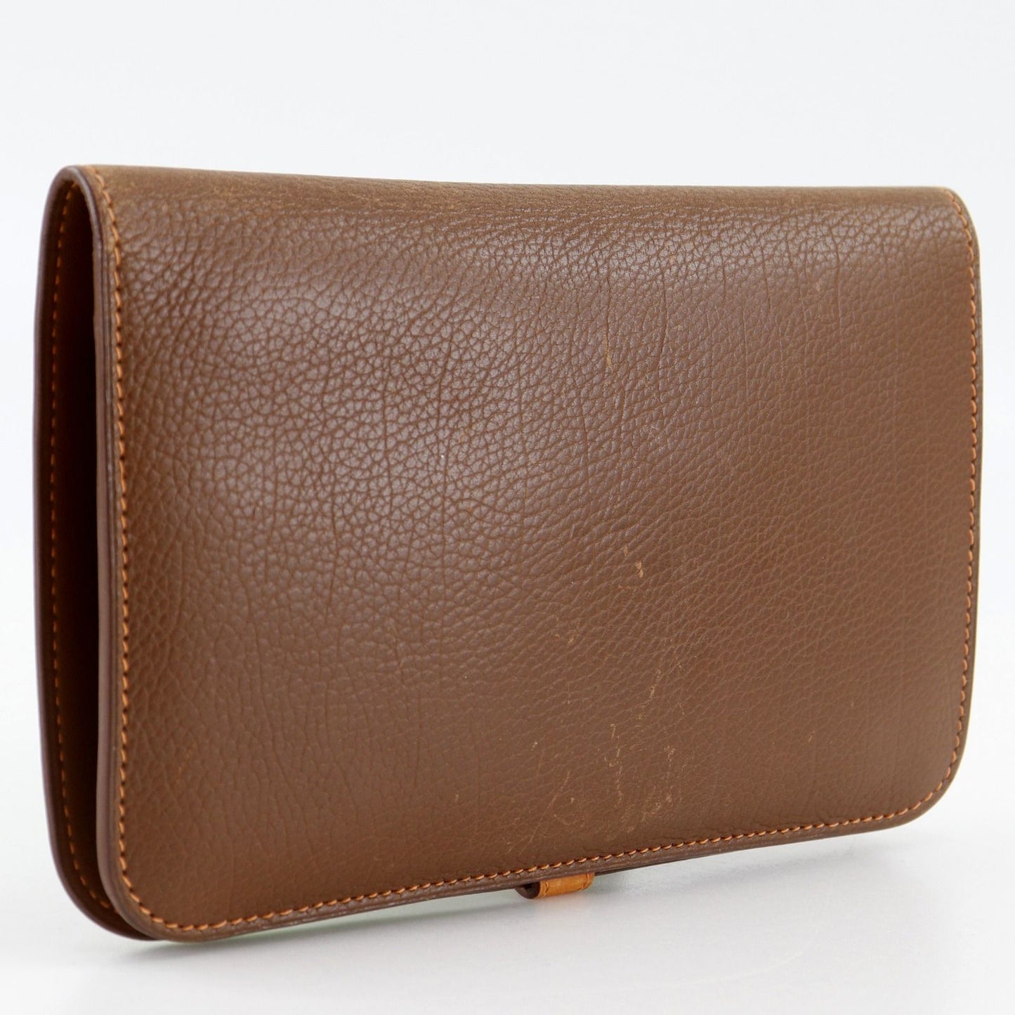Hermes Dogon GM Bicolor Togo Brown Wallet — view 3