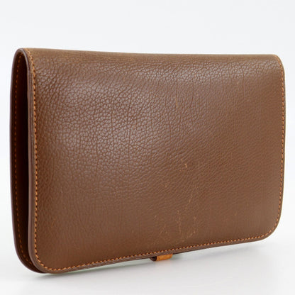 Hermes Dogon GM Bicolor Togo Brown Wallet — view 3