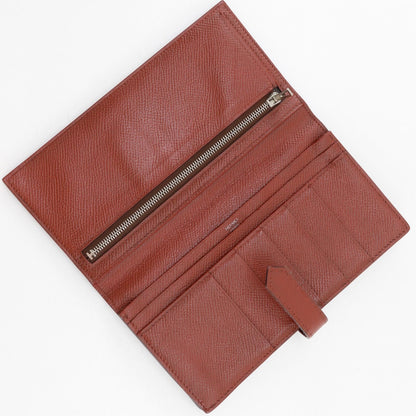 Hermes Bearn Souffle Bicolor Veau Epsom Brown Silver M Wallet — view 5