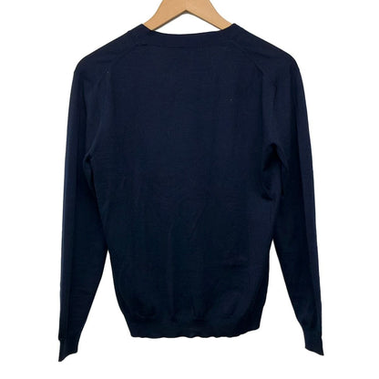 Gucci Cardigan XS Dark Navy White Long Sleeve Knit Horsebit — view 2