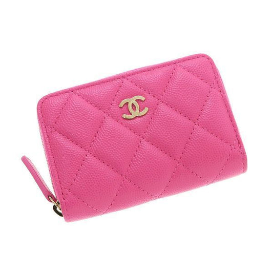Chanel Quilted Caviar Coin Card Case