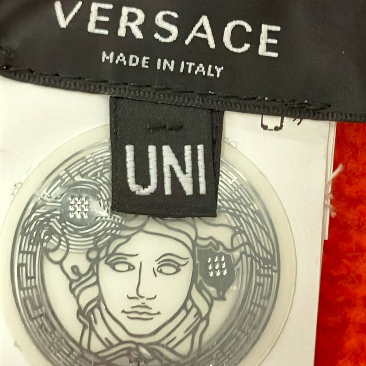 Versace Knit Hat Orange Wool Cashmere — view 5