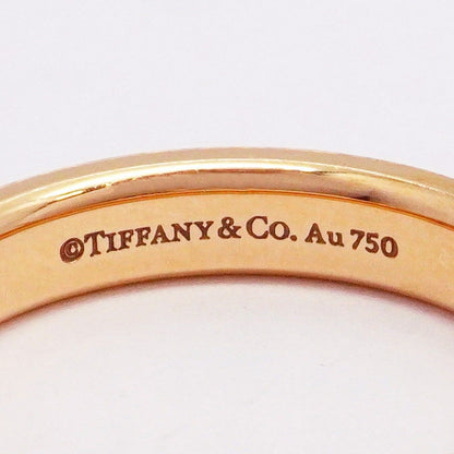 Tiffany & Co Ring Flat Band 18k Pink Gold Diamond — view 4