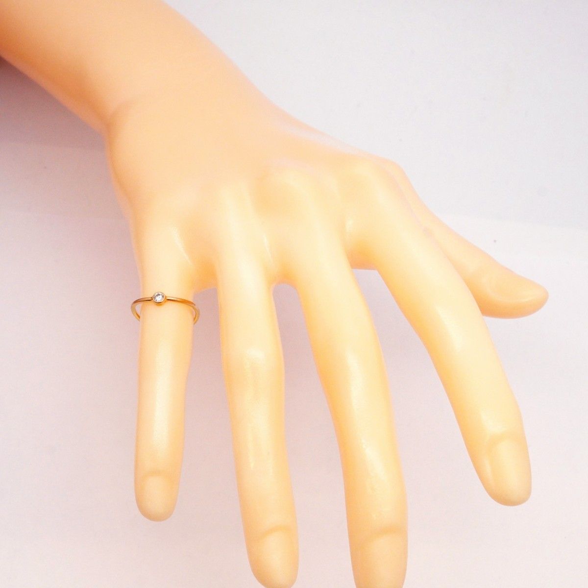 Tiffany & Co Ring Wave Single Row 18k Pink Gold Diamond — view 6