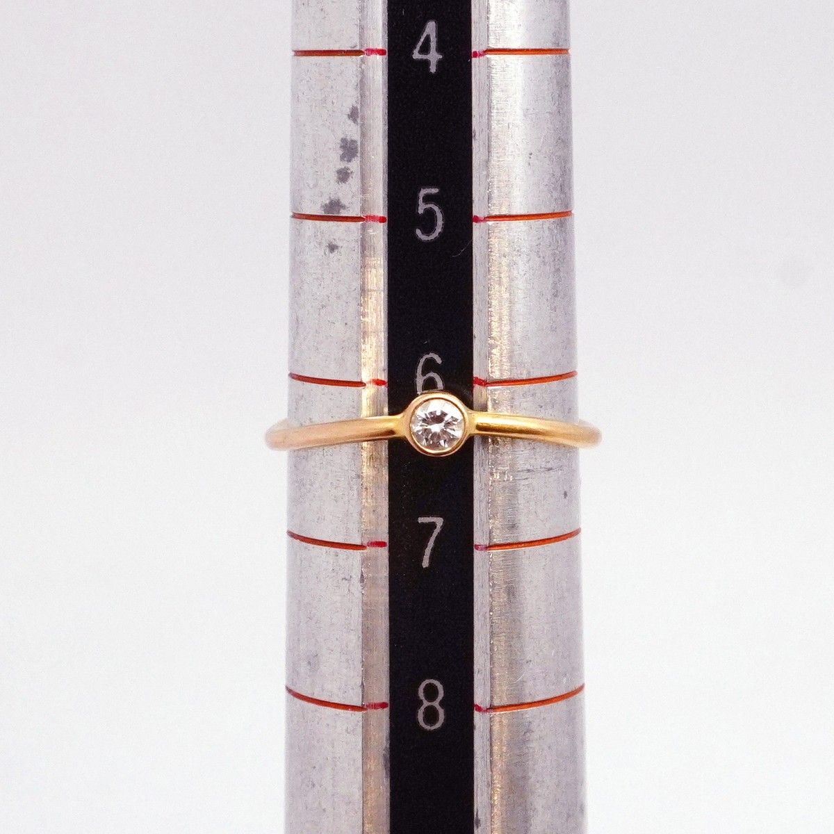 Tiffany & Co Ring Wave Single Row 18k Pink Gold Diamond — view 5