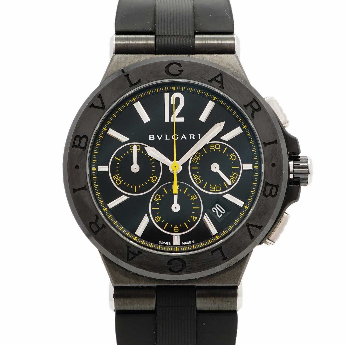 Bvlgari Bulgari Diagono Ultra Nero Chronograph Black Dial Watch