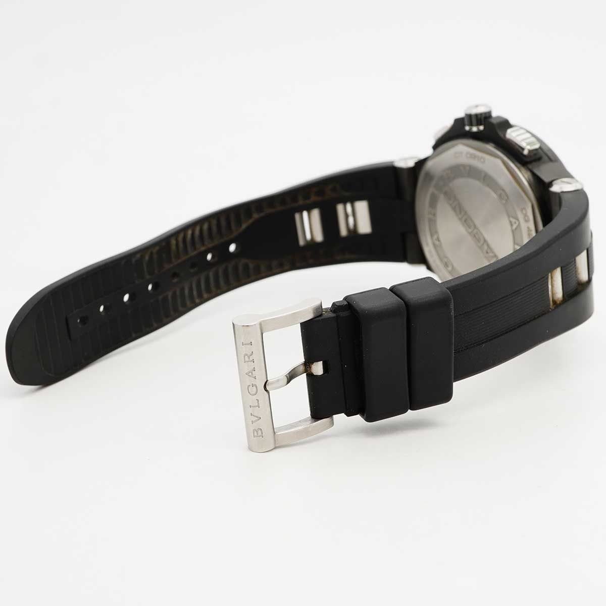 Bvlgari Bulgari Diagono Ultra Nero Chronograph Black Dial Watch — view 4