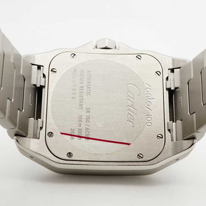 Cartier Santos 100 LM Silver Dial Watch — view 5