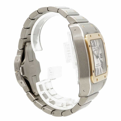 Cartier Santos 100 LM Silver Dial Watch — view 3