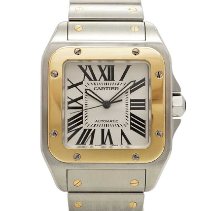 Cartier Santos 100 LM Silver Dial Watch