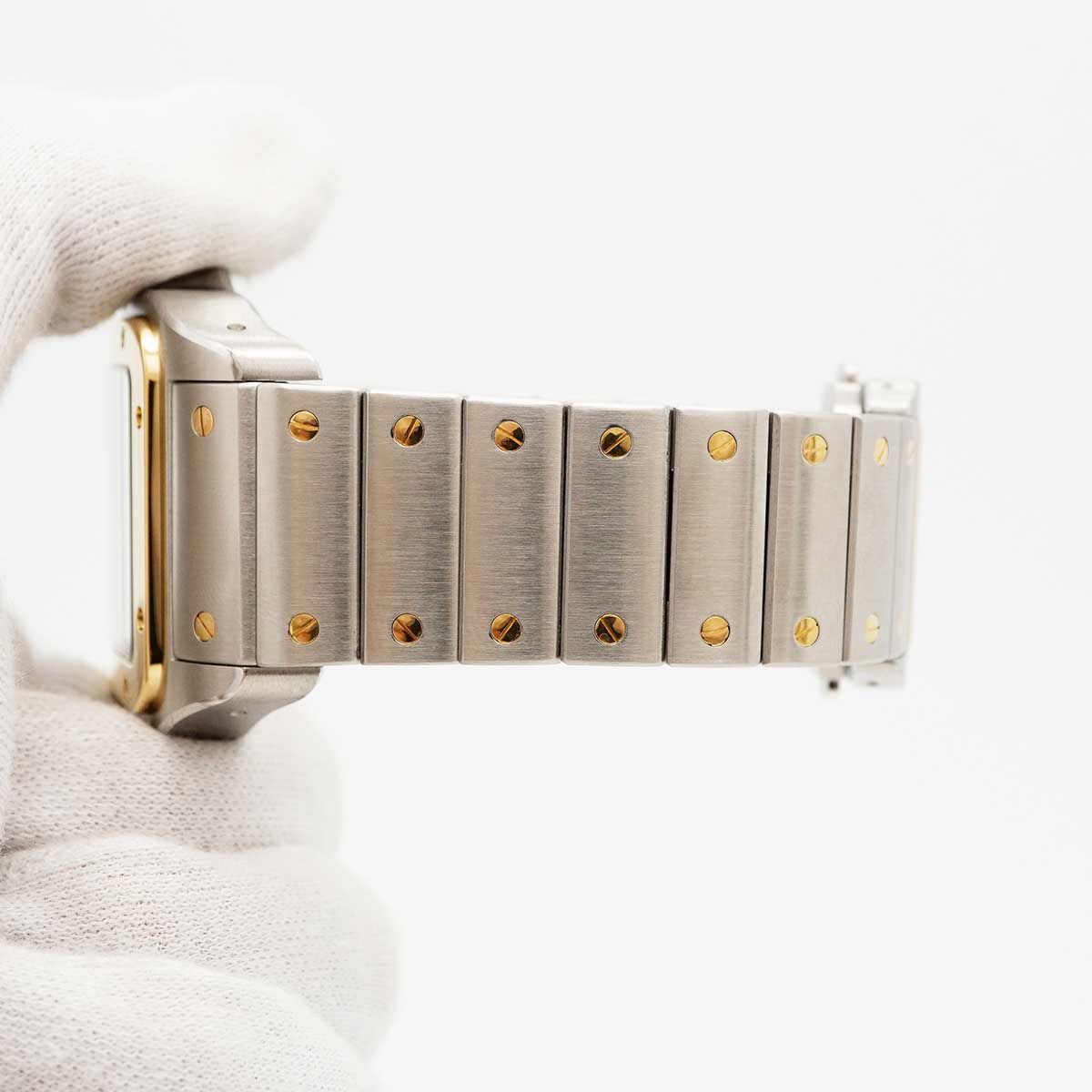 Cartier Santos 100 LM Silver Dial Watch — view 6