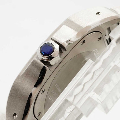 Cartier Santos 100 LM Silver Dial Watch — view 9