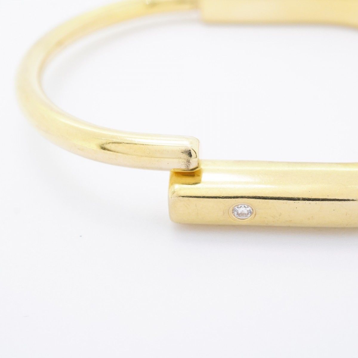 Tiffany & Co Bangle Lock 18k Yellow Gold Diamond Bracelet — view 4