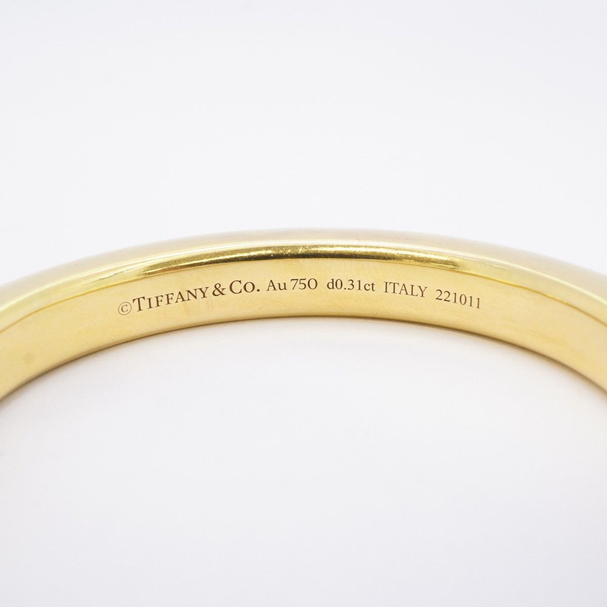 Tiffany & Co Bangle Lock 18k Yellow Gold Diamond Bracelet — view 5