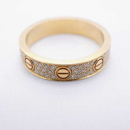 Cartier Ring Mini Love Full Pave 18k Yellow Gold Diamond — view 9