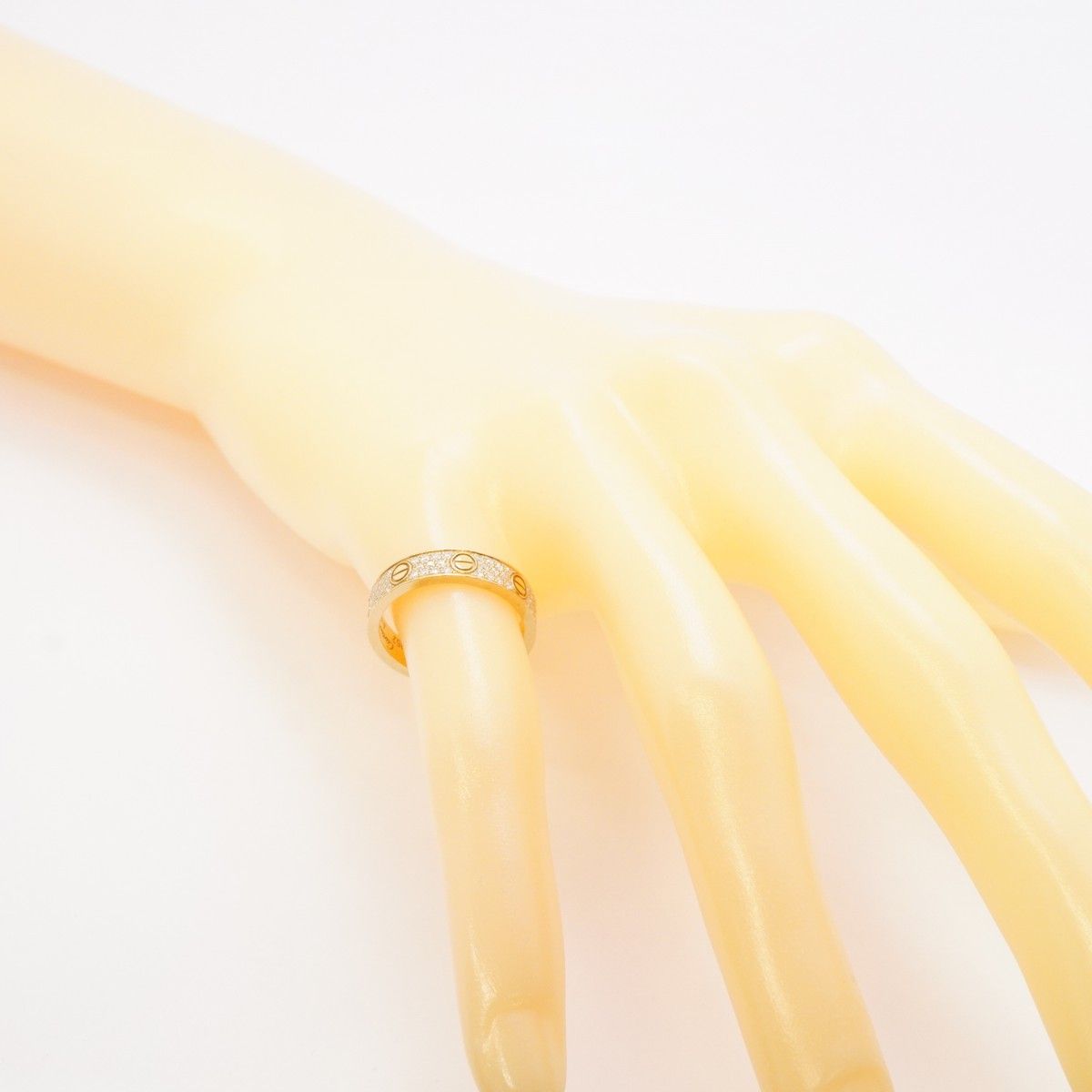 Cartier Ring Mini Love Full Pave 18k Yellow Gold Diamond — view 6