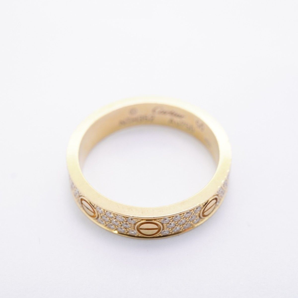 Cartier Ring Mini Love Full Pave 18k Yellow Gold Diamond — view 3