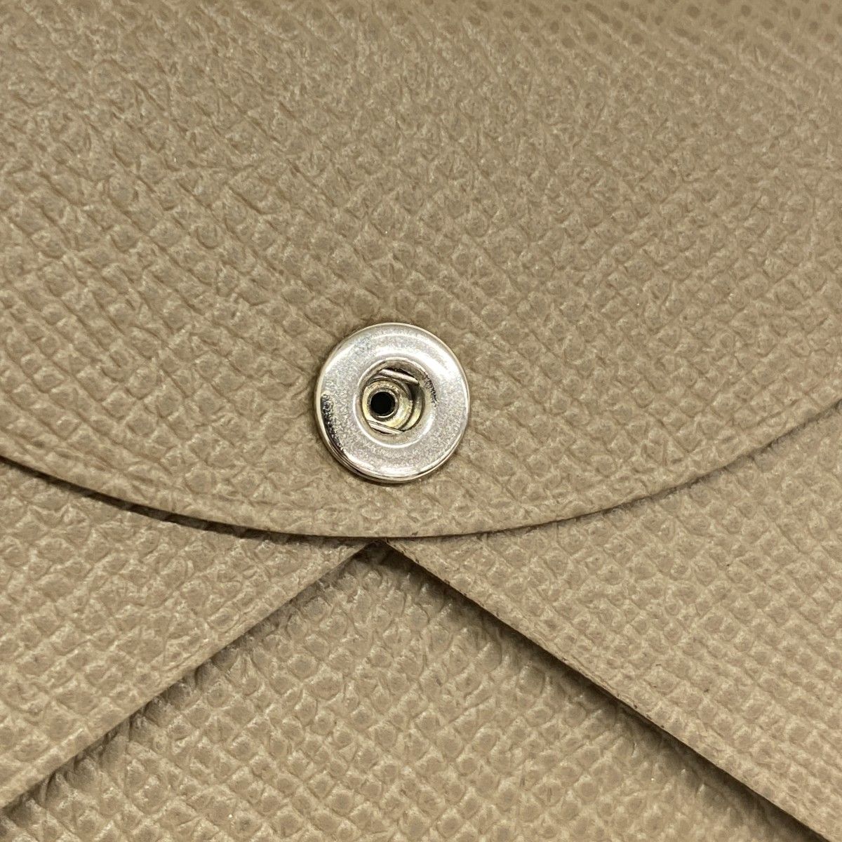 Hermes Card Case Calvi Veau Epsom Etoupe Silver — view 6