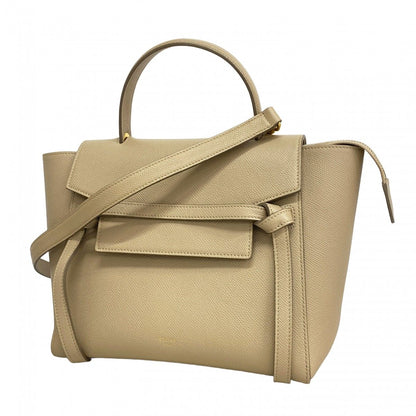 Celine Belt Bag Leather Beige Gold 2-Way