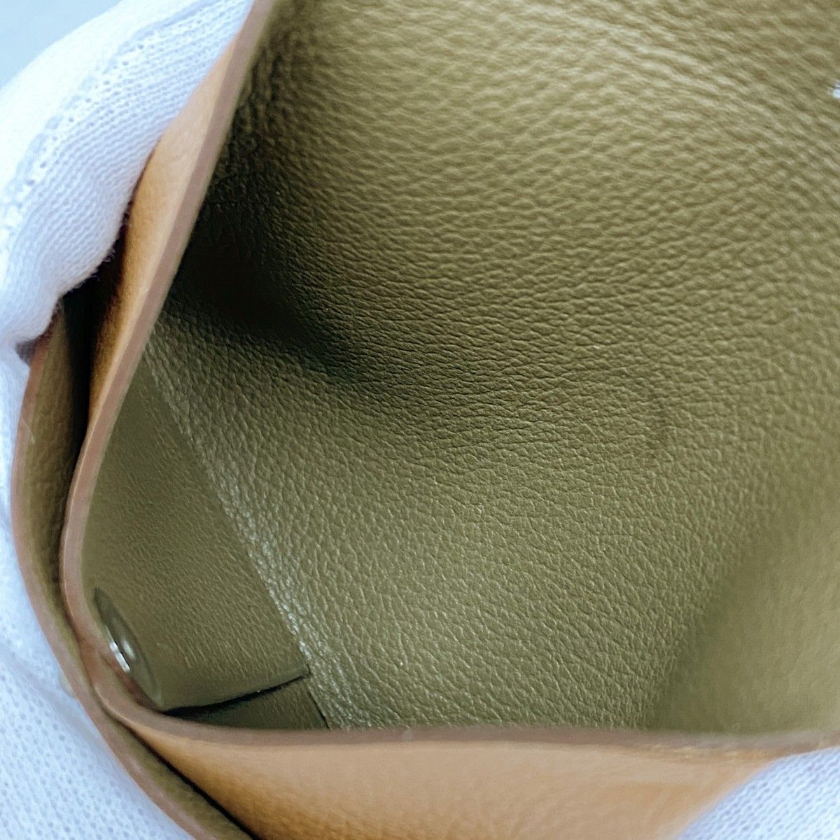 Hermes Coin Case Bastia Verso Evercolor Gold Beige Dwymar Silver — view 7