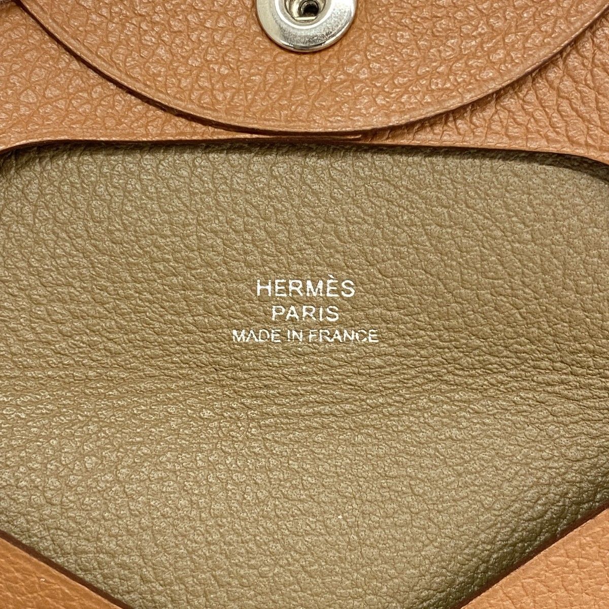 Hermes Coin Case Bastia Verso Evercolor Gold Beige Dwymar Silver — view 4