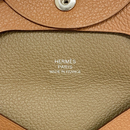 Hermes Coin Case Bastia Verso Evercolor Gold Beige Dwymar Silver — view 4