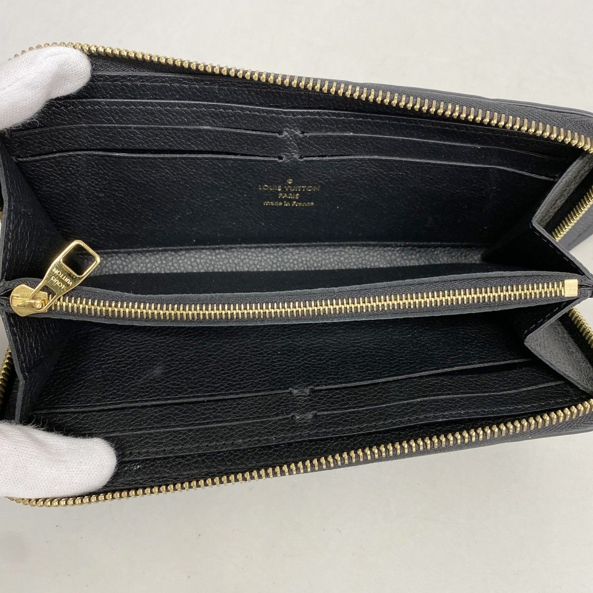 Louis Vuitton Wallet Monogram Empreinte Portefeuille Clemence Noir — view 3