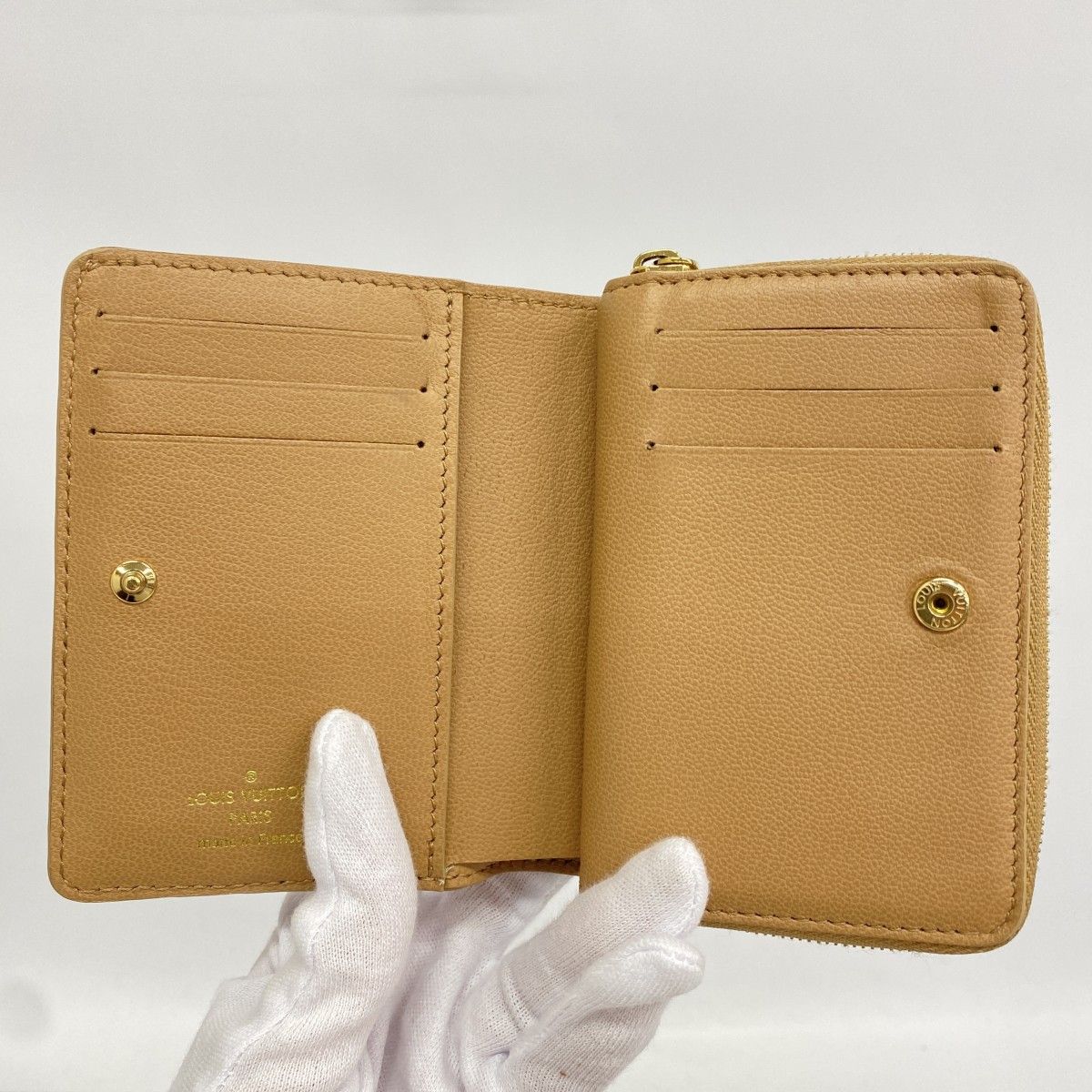 Louis Vuitton Wallet Monogram Embossed Portefeuille Lou Camel — view 3