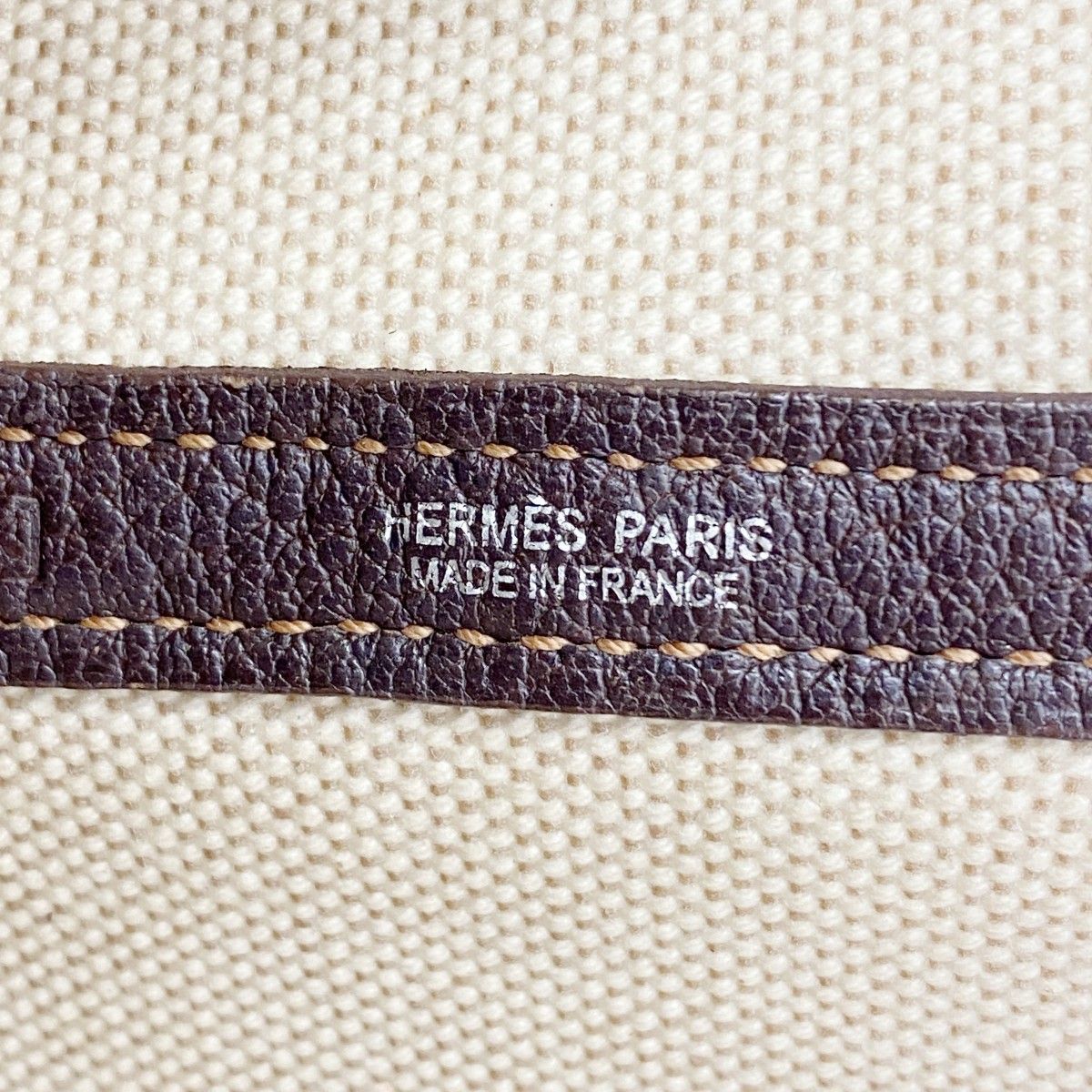 Hermes Tote Garden Party PM Toile Ash Brown Silver — view 5