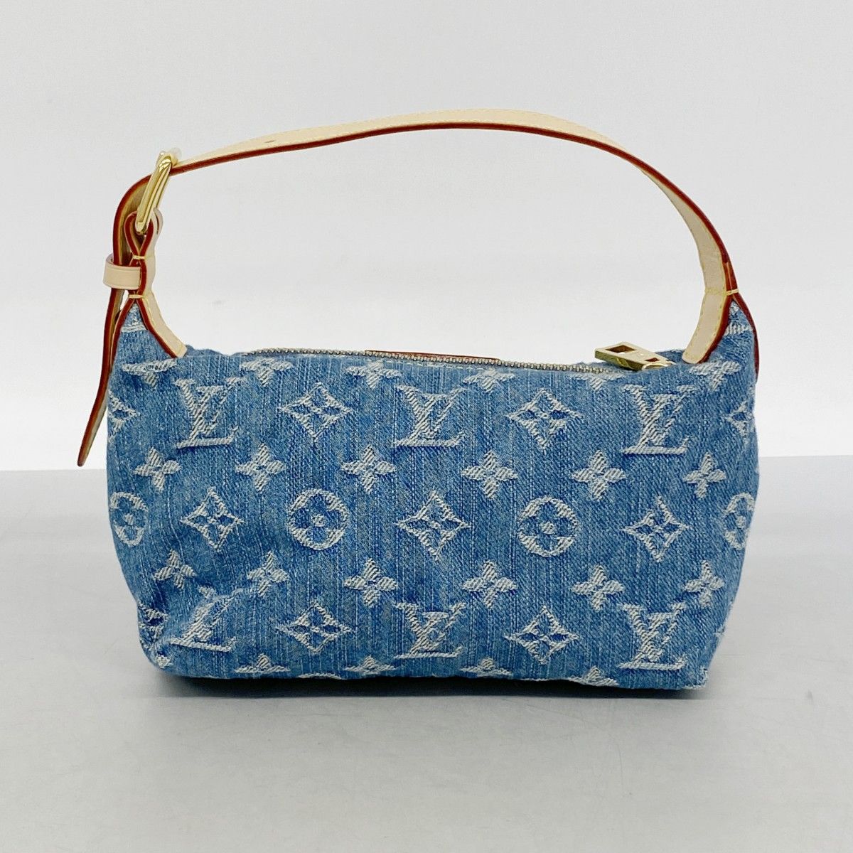 Louis Vuitton Handbag Monogram Denim Pochette Hills Blue — view 7