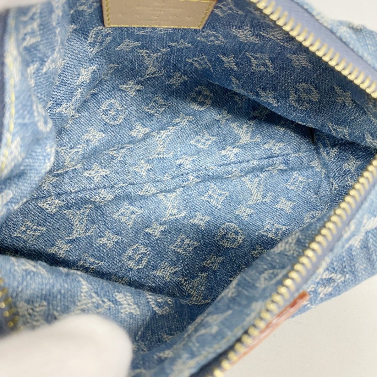 Louis Vuitton Handbag Monogram Denim Pochette Hills Blue — view 4