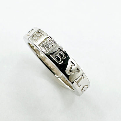 Bvlgari Double Logo Diamond White Gold Ring — view 2