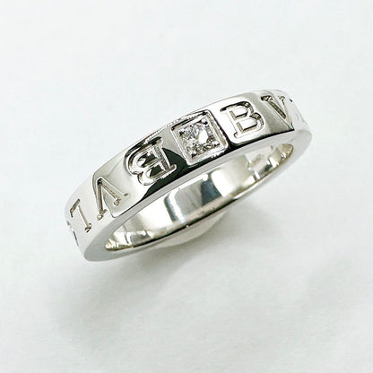 Bvlgari Double Logo Diamond White Gold Ring — view 3
