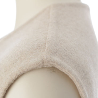 Hermes Cashmere Series Button Logo Long Gilet Coat Vest Beige 34 — view 7