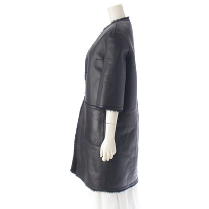 Dior Lambskin CD Logo Bee Shearling Coat Black 40 — view 3