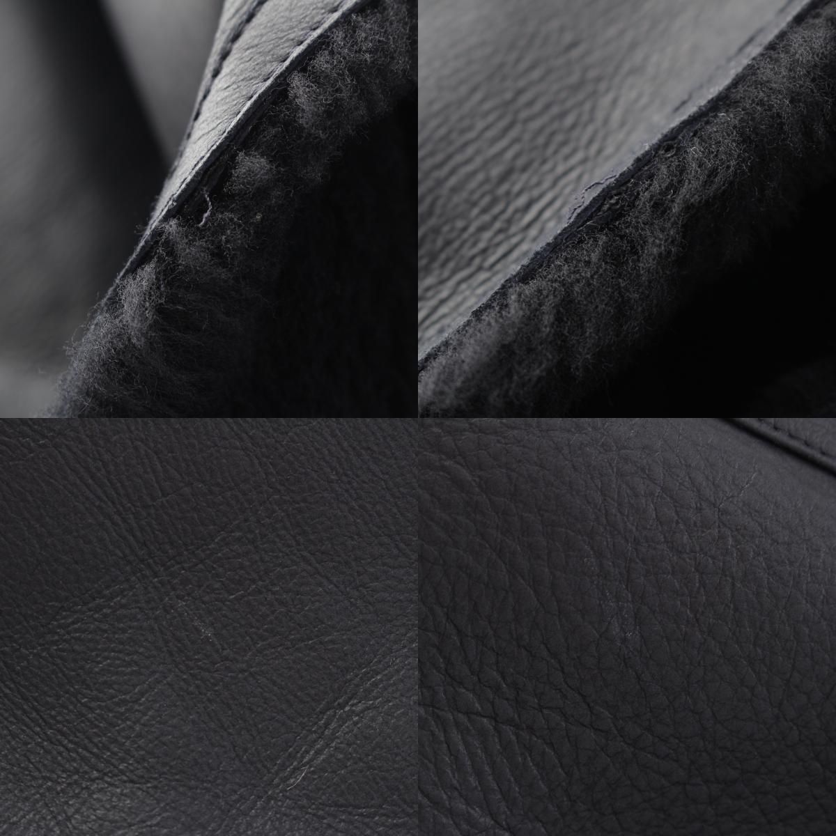 Dior Lambskin CD Logo Bee Shearling Coat Black 40 — view 9