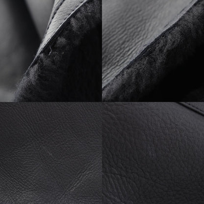 Dior Lambskin CD Logo Bee Shearling Coat Black 40 — view 9