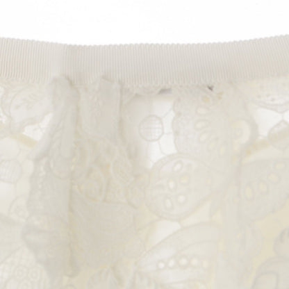 Dior Allover Butterfly Cotton Blend Midi Skirt White — view 5