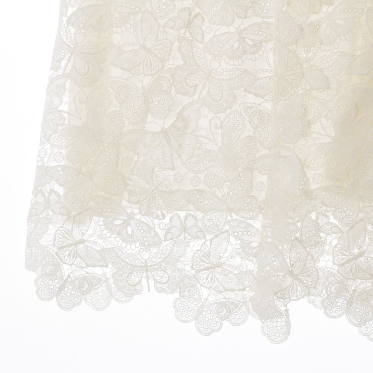 Dior Allover Butterfly Cotton Blend Midi Skirt White — view 6